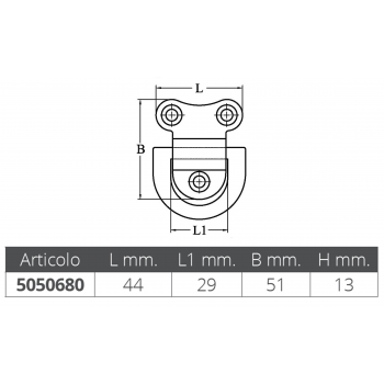 PLACA DE ACERO INOXIDABLE 316 CON ANILLO