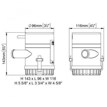 Bomba de achique Marco UP 1500 126 Lt / min