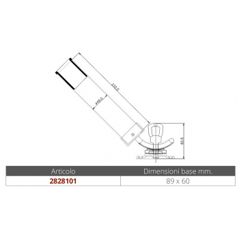 SOPORTE AJUSTABLE DE BARRA DE ACERO INOXIDABLE 316
