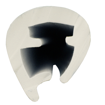 Perfil de guardabarros de PVC L.45