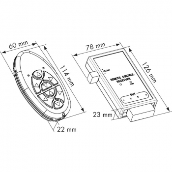 Panel de botones de Lofrans Control remoto Radio Control remoto