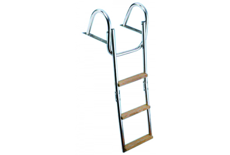 ESCALERA PLEGABLE DE ACERO INOXIDABLE 3 PASOS