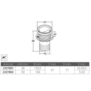 ESCAPE MOTOR Ø MM.38