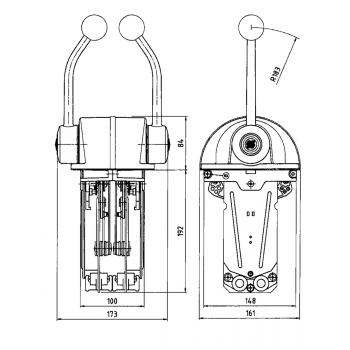 CAJA DE CONTROL B322 GAS + INVERTIR.