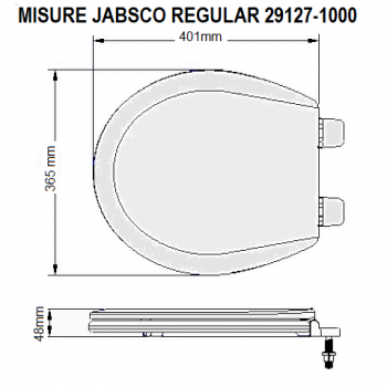 Asiento y tapa de inodoro Jabsco 29097-1000 y 29127-1000