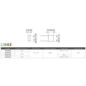 TIRA LED BLANCA 50 CM