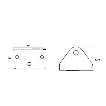SOPORTE CUADRADO DE ACERO INOXIDABLE EXTERNO P.