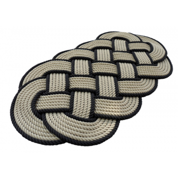 ALFOMBRA CUERDA CÁÑAMO-NEGRO