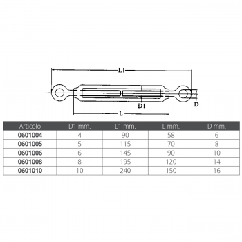 Tensor de acero inoxidable Eye-Eye