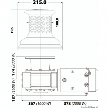 Molinete Lewmar Cabrestante C4 / C5 Mediciones