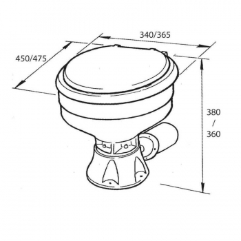 Inodoro eléctrico estándar Johnson AquaT