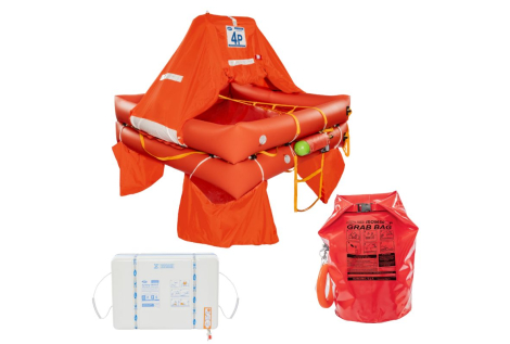 Balsa salvavidas Eurovinil Syntesy ISO9650 + Grab Bag Contenedor ABS